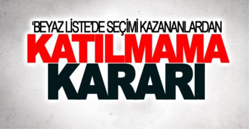 Beyaz listeden kazananların, Van TSO Meclis Toplantılarına katılmama kararı