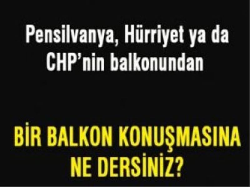 Bir Balkon Konuşmasına Ne Dersiniz?