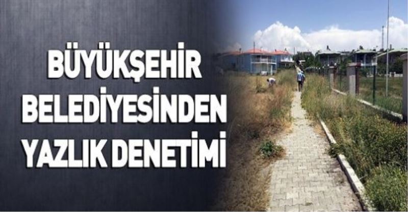 BÜYÜKŞEHİR BELEDİYESİNDEN YAZLIK DENETİMİ