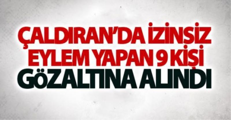 Çaldıran’da izinsiz eylem yapan 9 kişi gözaltına alındı