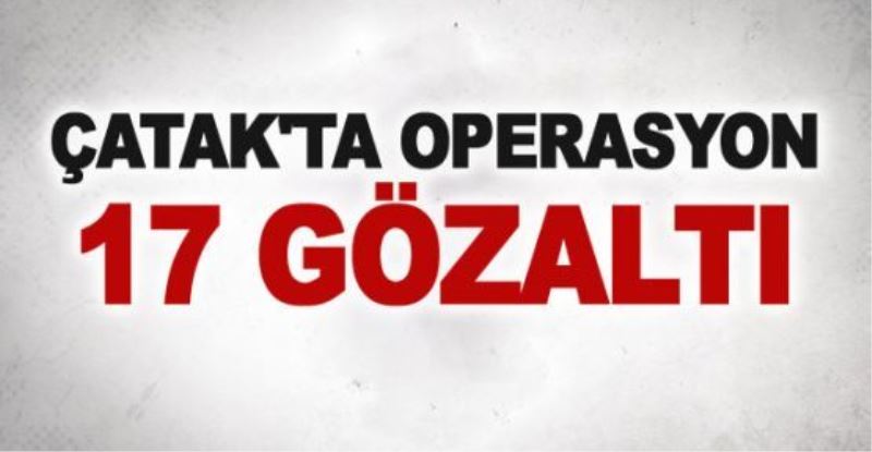 Çatak’ta operasyon: 17 gözaltı