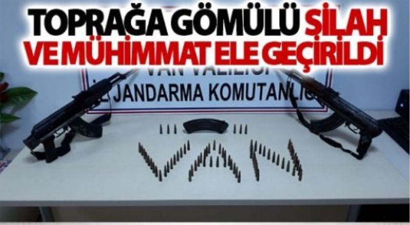 Çatak’ta toprağa gömülü silah ve mühimmat ele geçirildi