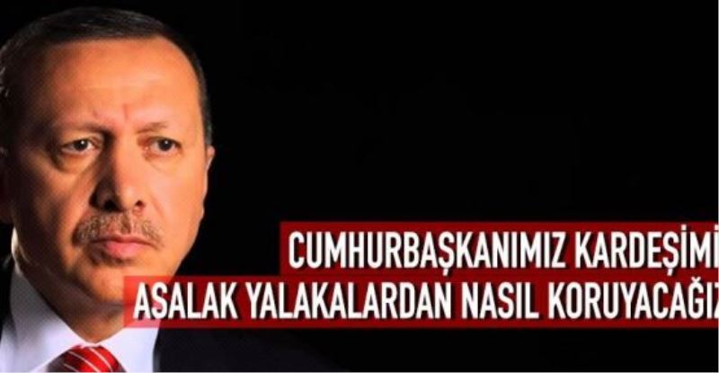 CUMHURBAŞKANIMIZ KARDEŞİMİZİ ASALAK YALAKALARDAN NASIL KORUYACAĞIZ?