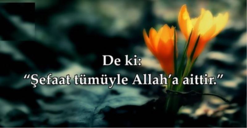 DEKİ “TÜM ŞEFAAT ALLAH’INDIR”