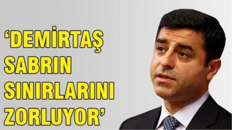 Demirtaş, sabrın sınırlarını zorluyor