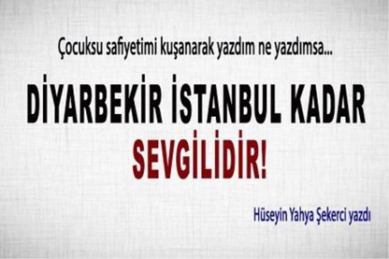 Diyarbekir İstanbul kadar sevgilidir!