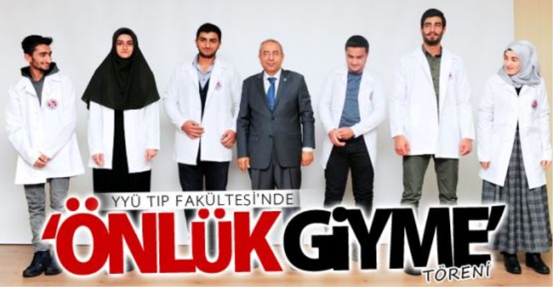 Doktor adayları önlük giydi