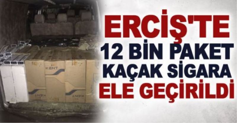 Erciş’te 12 bin paket kaçak sigara ele geçirildi