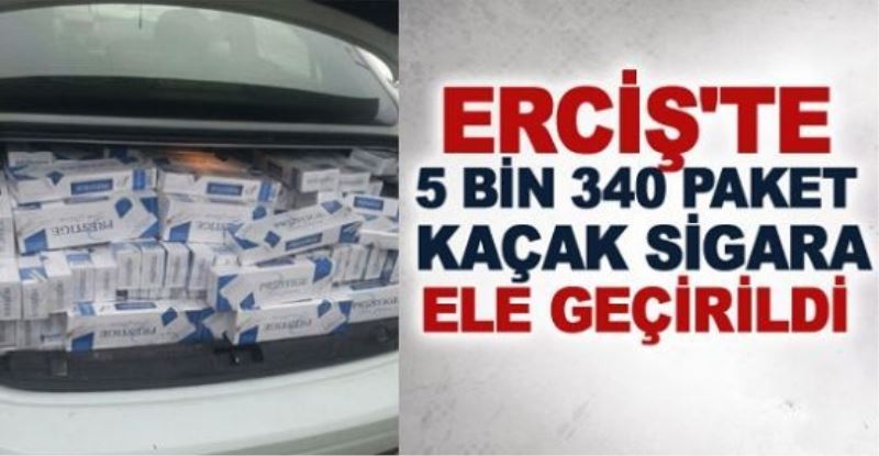 Erciş’te 5 bin 340 paket kaçak sigara ele geçirildi
