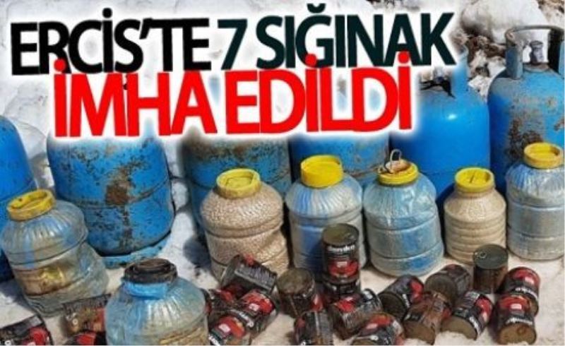 Erciş’te 7 sığınak imha edildi 