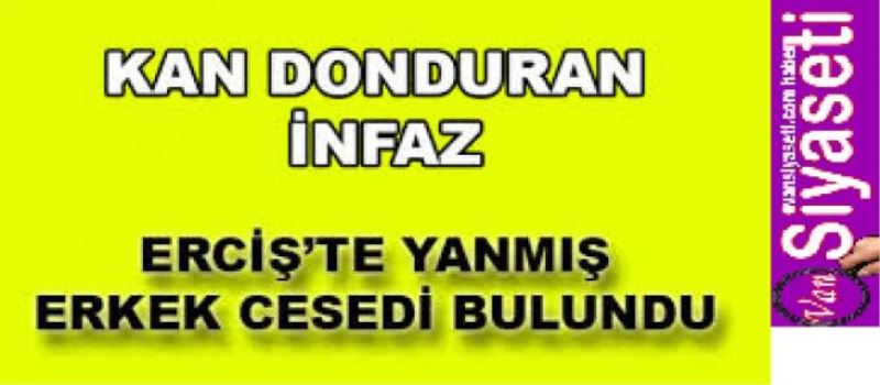 Erciş`te yanmış ceset bulundu