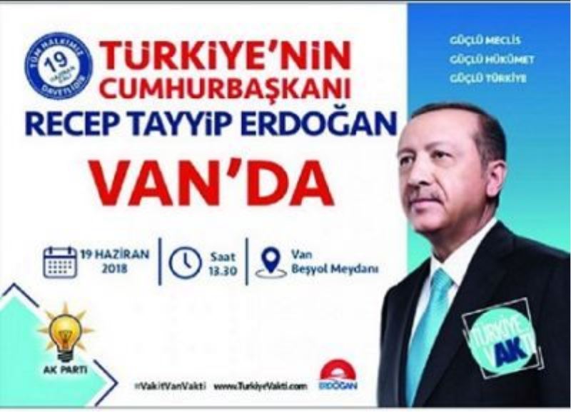 Erdoğan, Salı günü Van