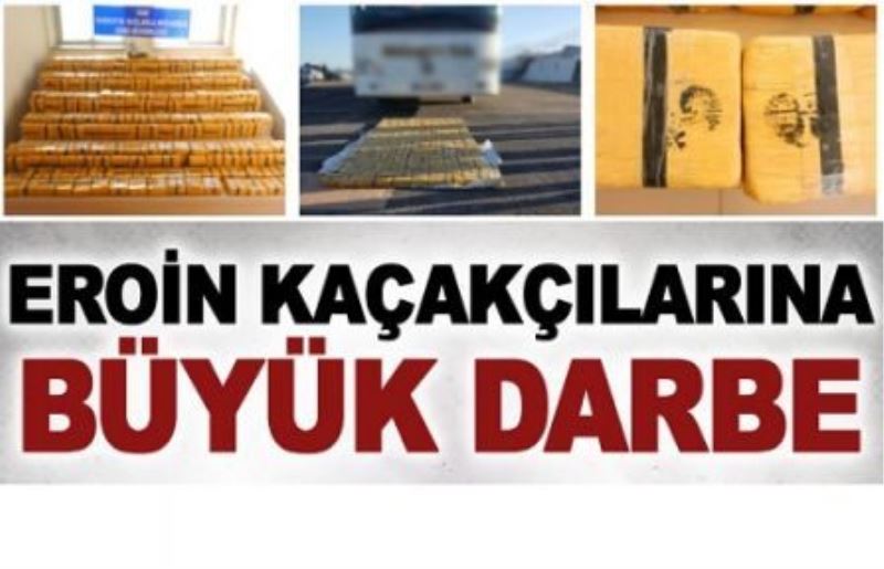 Eroin kaçakçılarına büyük darbe