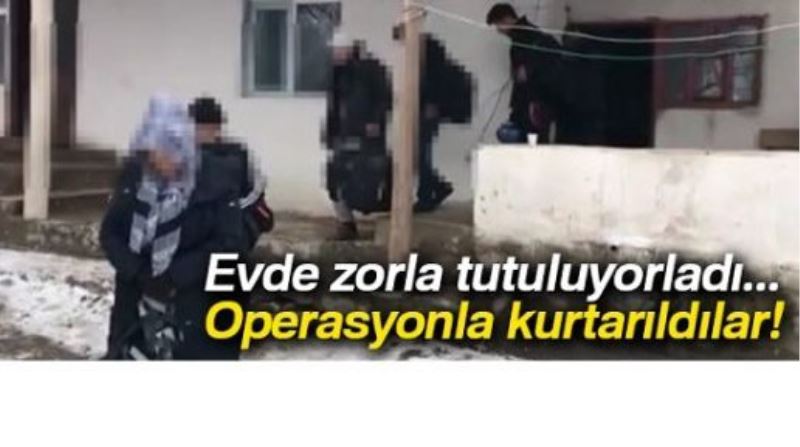 Evde zorla tutulan 34 yabancı uyruklu şahıs kurtarıldı