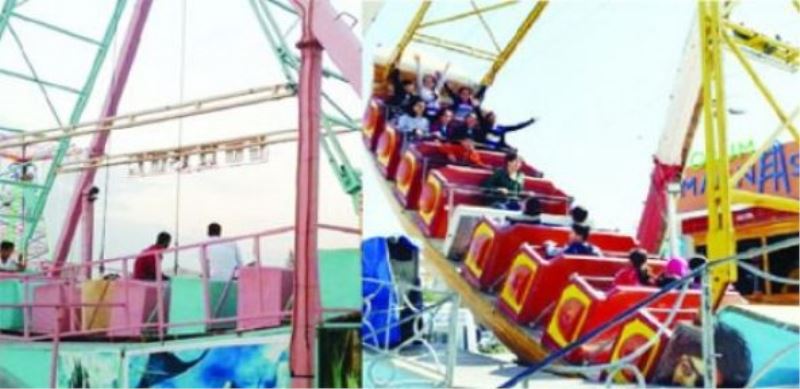 Gençlerin lunapark keyfi…