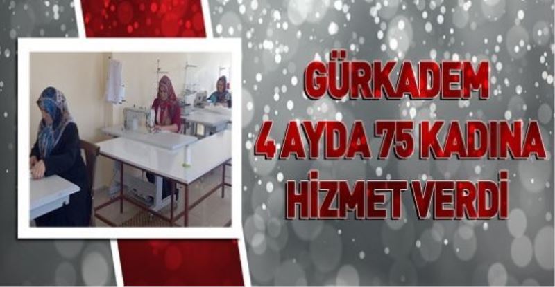 GÜRKADEM 4 AYDA 75 KADINA HİZMET VERDİ