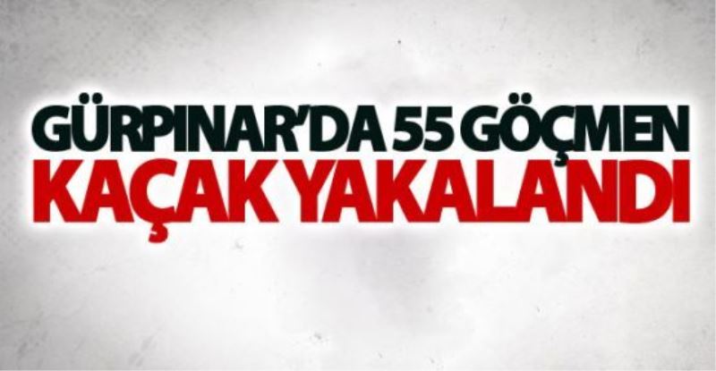 Gürpınar’da 55 göçmen kaçak yakalandı