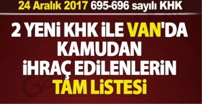 İki yeni KHK ile Van