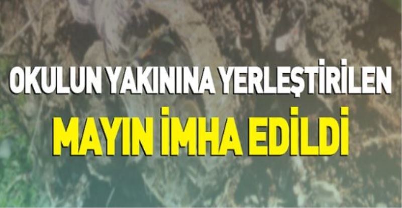 İlkokulun Yakınına Yerleştirilen Mayın İmha Edildi