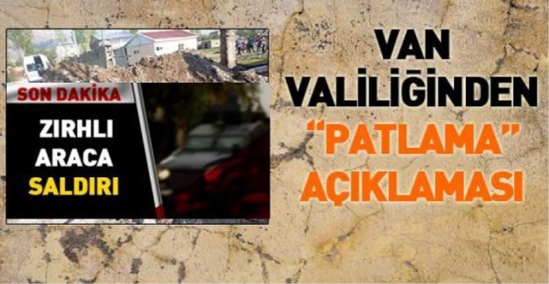 İpekyolu patlamasına ilişkin Valilik açıklaması