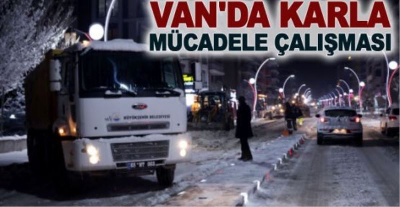 İpekyolu’nda karla mücadele çalışmaları sabaha kadar sürdü