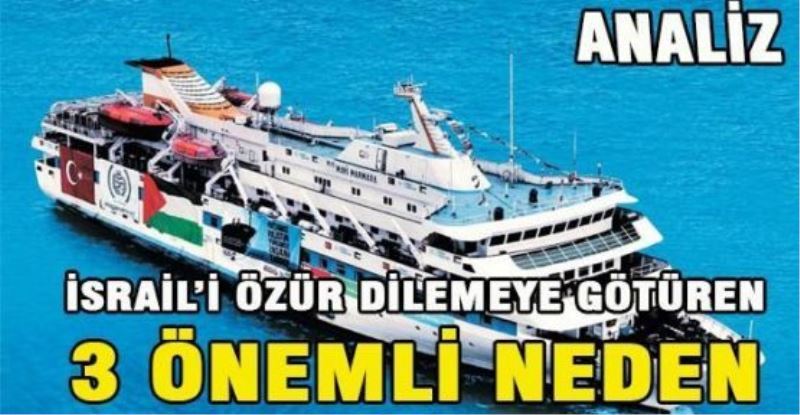 İsrail’i özür dilemeye götüren 3 önemli neden