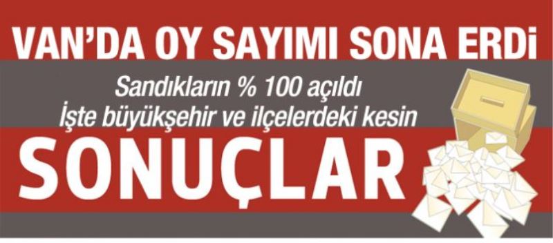 İşte Van yerel seçim sonuçları