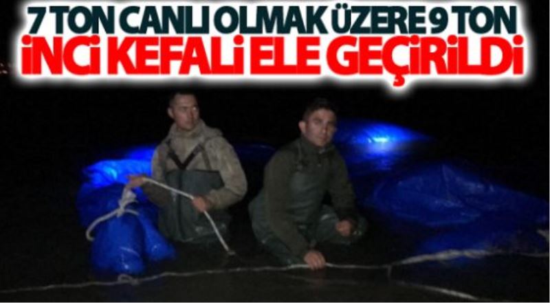 Jandarma, 7 ton canlı olmak üzere 9 ton inci kefali ele geçirdi