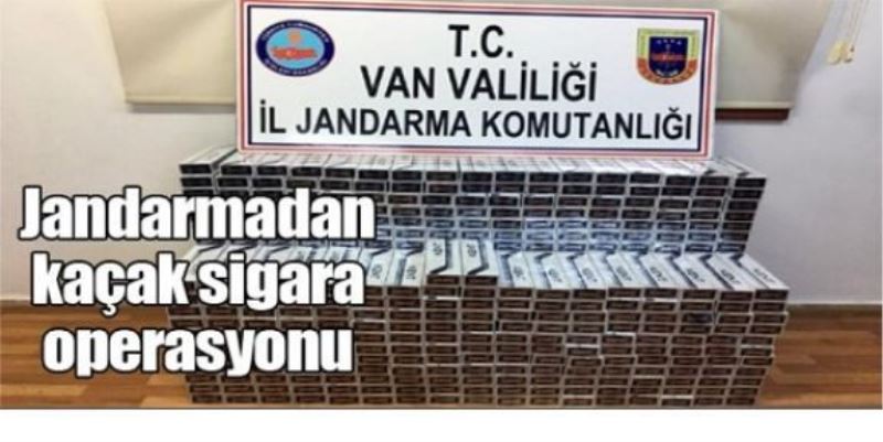 Jandarma 8 bin 500 paket sigara ele geçirdi