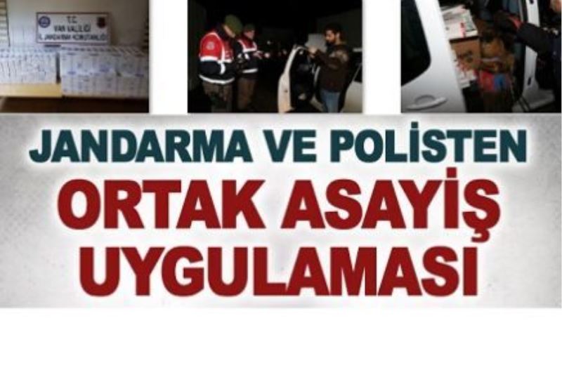 Jandarma ve polisten ortak asayiş uygulaması