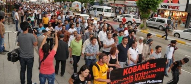 Kobane saldırıları protesto edildi