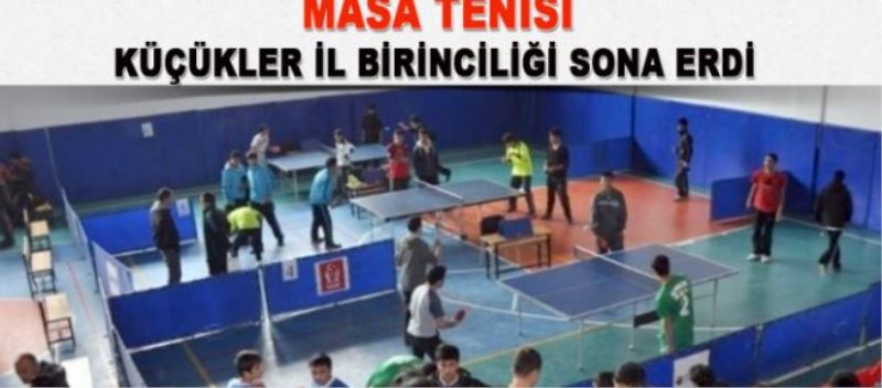 Masa Tenisi Küçükler İl Birinciliği Sona Erdi