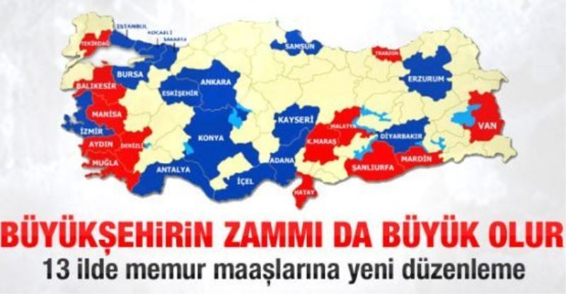 Memur ve emekli maaşlarına büyükşehir zammı 