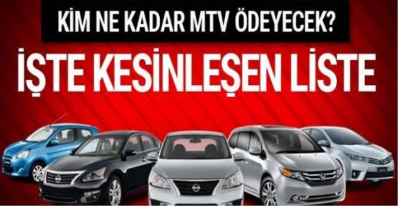 MTV 2018 araç vergisi ne kadar?