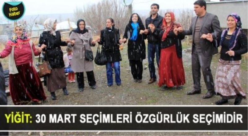 Öner Yiğit : 30 Mart Seçimleri Özgürlük Seçimidir