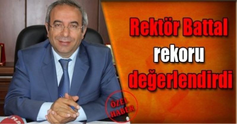 Rektör Battal rekoru değerlendirdi.VİDEO İZLE