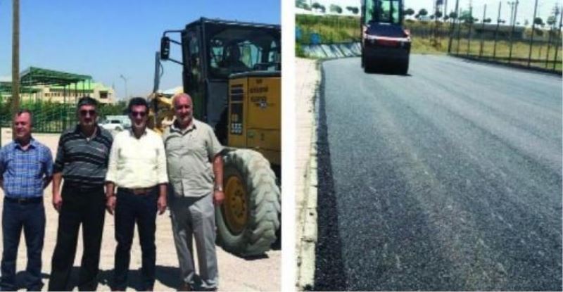 Sanayi sahasının toprak yolu asfaltlandı