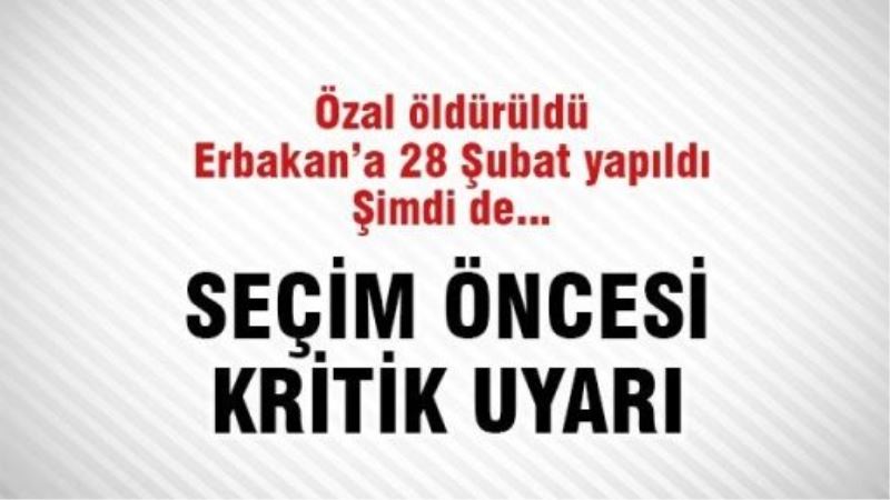 Seçim öncesi kritik provokasyon uyarısı