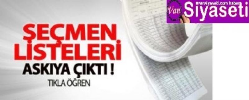 Seçmen listeleri askıya çıktı ! TIKLA ÖĞREN