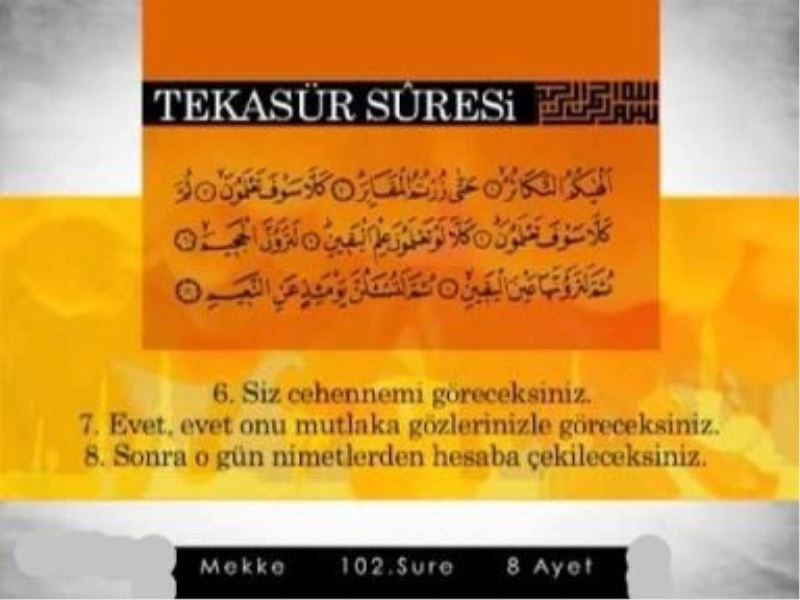 Tekasür Suresi