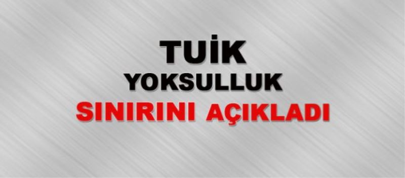 TÜİK yoksulluk sınırını açıkladı