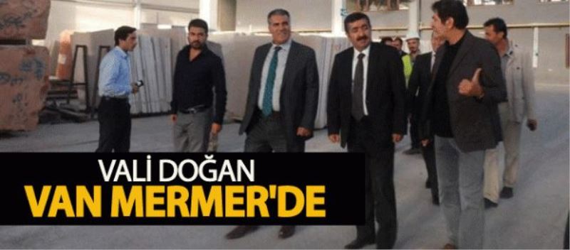 Vali Doğan, Van Mermer Fabrikasında İncelemelerde Bulundu 