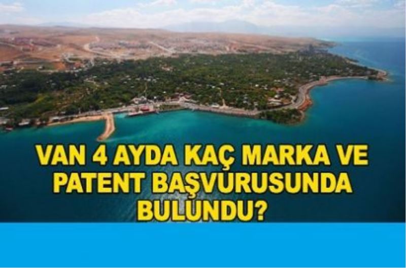 Van 4 ayda kaç marka ve patent başvurusunda bulundu?