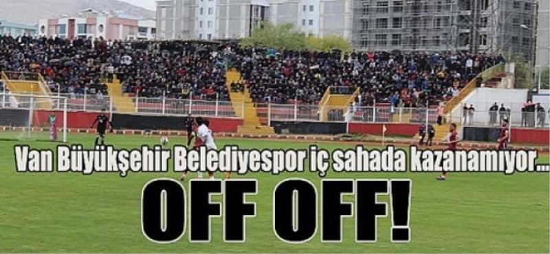 Van Büyükşehir Belediyespor iç sahada kazanamıyor...