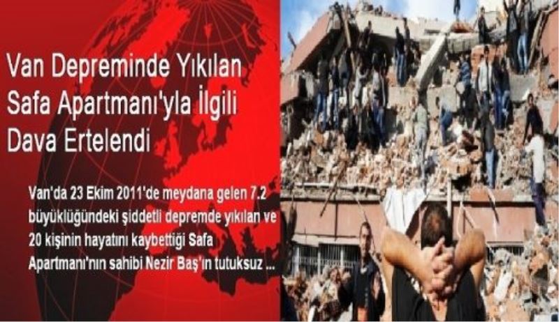 Van Depreminde Yıkılan Safa Apartmanı