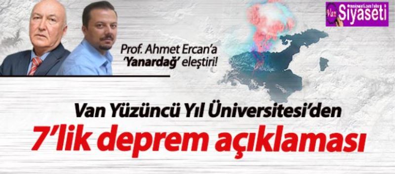 VAN GÖLÜ’NDE YANARDAĞ AÇIKLAMASINA ELEŞTİRİ 