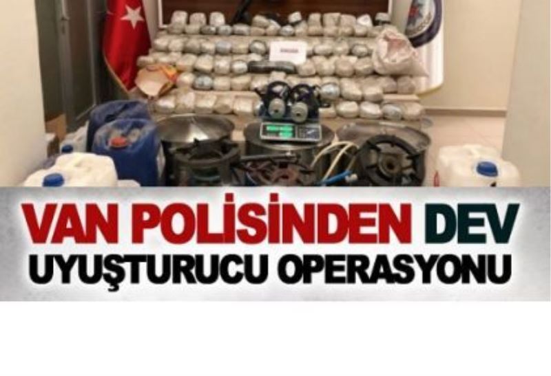 Van polisinden dev uyuşturucu operasyonu