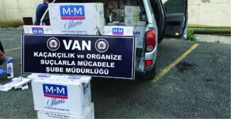 Van’da 16 bin paket kaçak sigara ele geçirildi