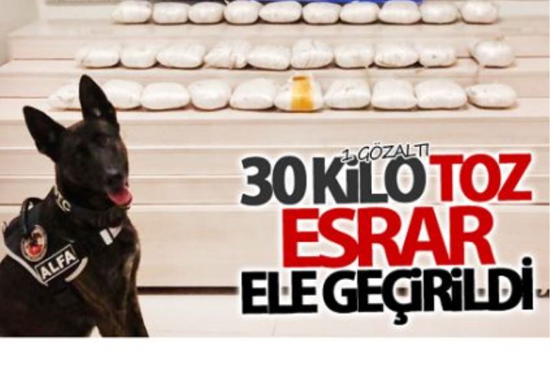 Van’da 30 kilo toz esrar ele geçirildi 