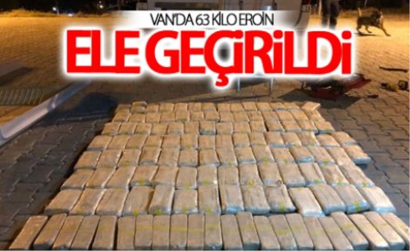 Van’da 63 kilo eroin ele geçirildi 